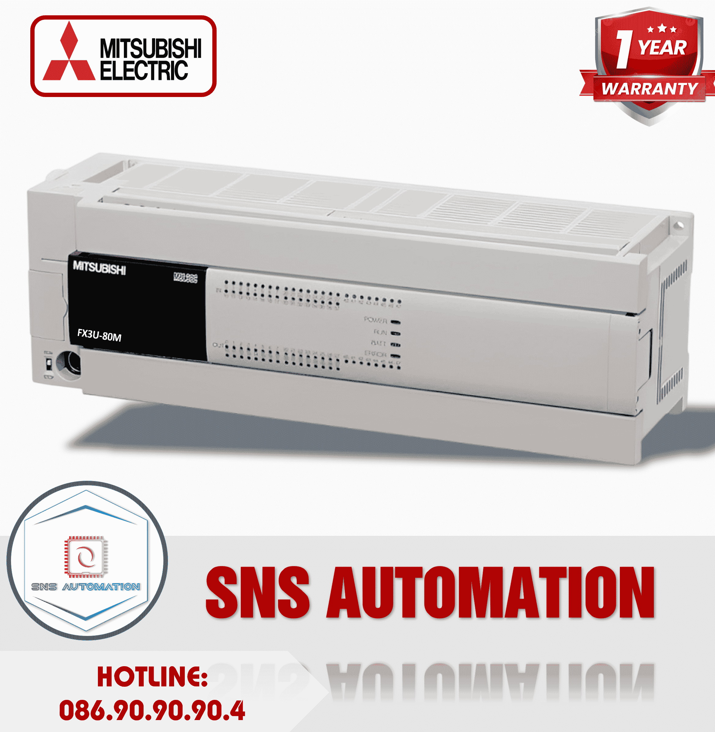 bộ lập trình plc FX3U-80MT/ES