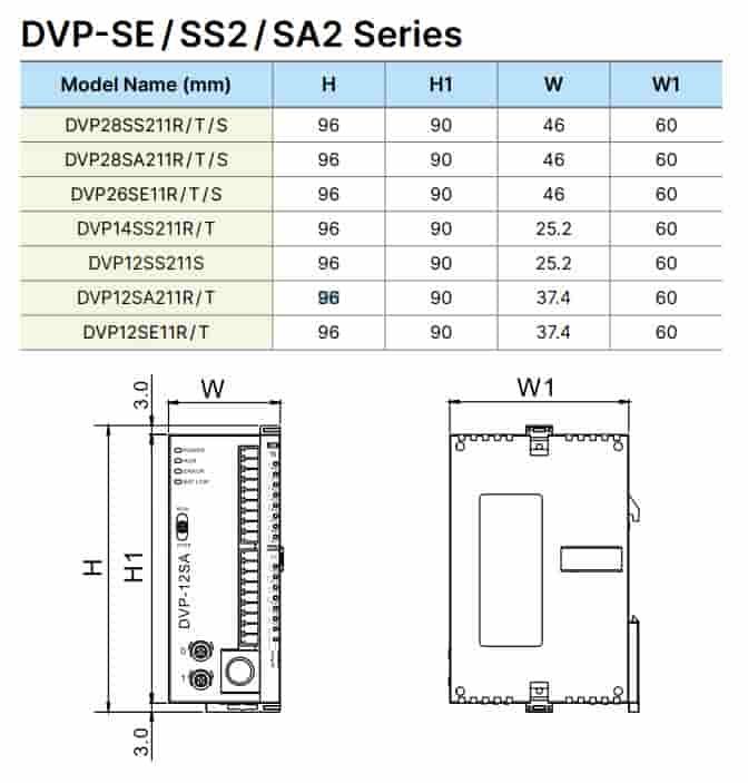 PLC Delta DVP12SA211T