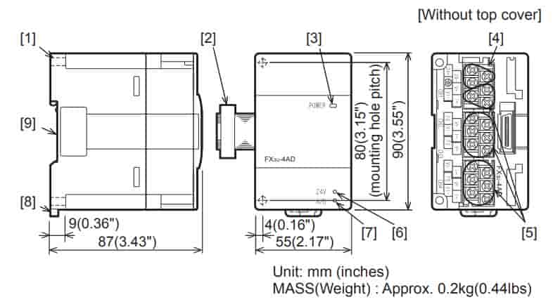 Giao diện mô đun mở rộng fx3u-4ad