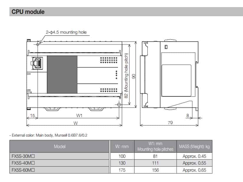 Bộ lập trình plc FX5S-40MT/ES