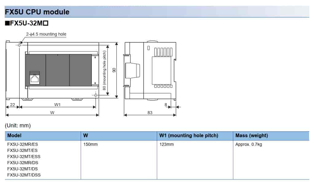 plc FX5U-80MR/ES